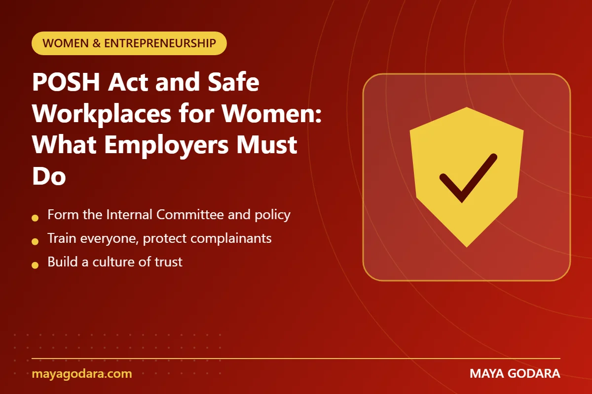POSH Act and Safe Workplaces for Women: What Employers Must Do - key points